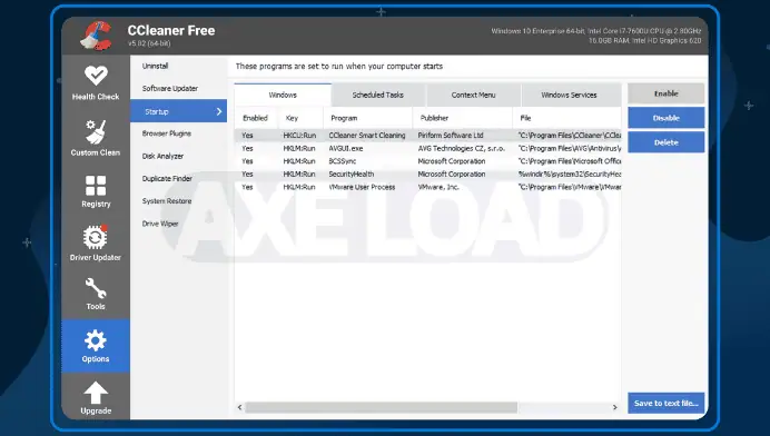CCleaner Portable 2.3.137 โหลดฟรี แบบพกพาใส่ USB ไม่ต้องติดตั้ง